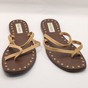 Steve Madden Sandals 6.5 Brown Tan Leather